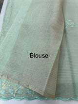 Soft Tissue kota embroidery saree MSK4660 DustyBlue