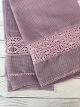 Kota saree with crochet work and lace border MCJ879 PastelMauve