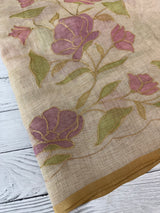 Tissue linen saree MS88651 (2)