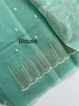 Semi organza saree with thread work - MSH910