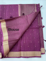 Tussar mix Semi silk saree with small buttas MSS8930