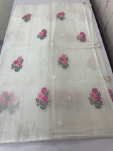 Lightweight NetKota saree with cross stitch embroidery MS6868