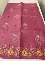 Silky kota embroidery saree MSK4333
