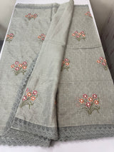 Silky kota embroidery saree MSK4359 Grey
