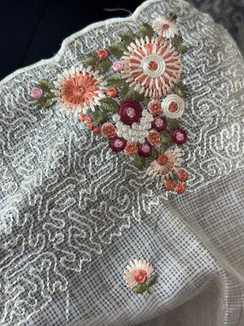 Soft kota silk saree with embroidery MSS678 (Triangle embroidery)
