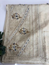 Handworked Blended tussar silk saree MS90543