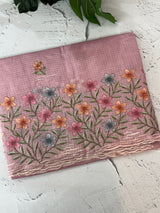 Silky kota embroidery saree MSK4333- PastelOnion