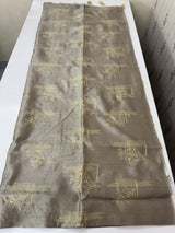 Tussar finish soft silk saree with thread embroidery MTS568 Taupe