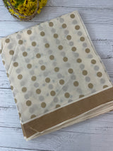 Kerala cotton saree - Polka dots