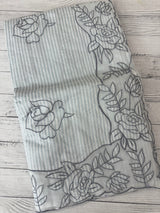 Striped Mul chanderi saree with applique borders MSH987- PaleBlue