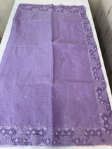 Soft Silky kota saree with cutwork borders  MSH132 (2) Lavender