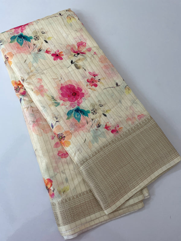 Semi silk saree with digital prints MSR671