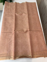 Tissue Silk embriodery saree MS49888 - PeachPink