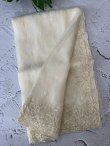 Tissue Organza saree with embroidery, pearl and cutdana work MS15207