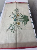 Tissue linen saree with blouse MS14462(2)