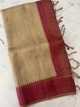 Semi silk saree with contrast borders MSS487