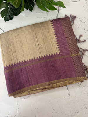 Semi silk saree with contrast borders MSS487