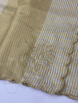 Tissue mix Soft silk saree with applique work MS8146 - Golden