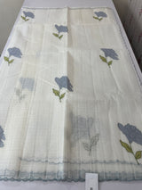 Kota silk cotton saree with applique work MS81789