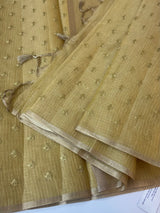 Tissue Silk embriodery saree MS49888- DuskyYellow