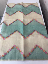 Soft Jute tissue saree with embroidery MJT671