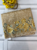 Tissue silk saree with cross stitch embroidery SHTNIHY