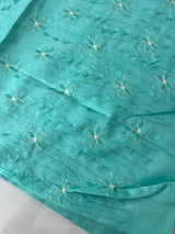 Butter silk saree with embroidery MTS569