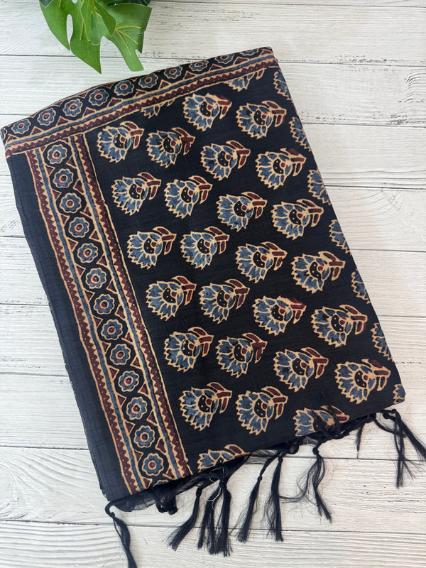 Printed soft crepe silk sarees MS5432
