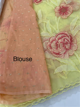 Premium Organza saree with thread work - MMG123