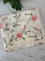 Silky kota saree with embriodery MS16426 Offwhite
