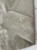 Tussar finish soft silk saree with thread embroidery MTS568