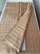Tissue silk saree with foil work MSH214