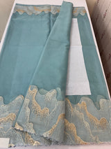Soft Turkish Organza saree MSOS103 (4) PastelBlue
