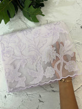 Khadi Linen saree with net applique borders MSH247 PaleLavender (2)