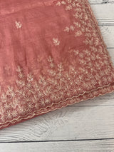 Crush Organza embroidery saree MS9740