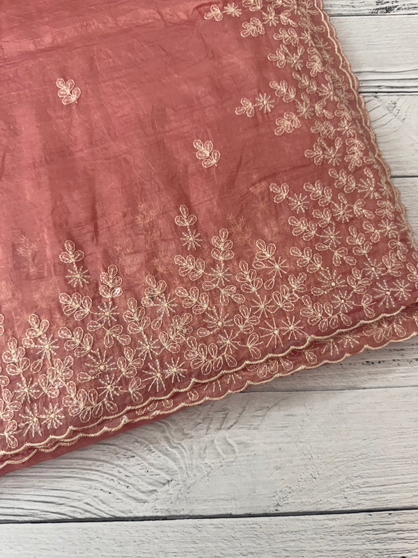 Crush Organza embroidery saree MS9740