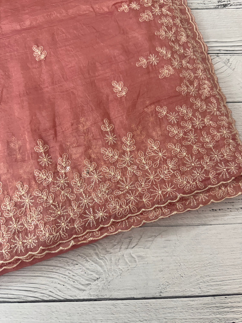 Crush Organza embroidery saree MS9740