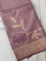 Crepe tissue silk saree with blouse MA32321