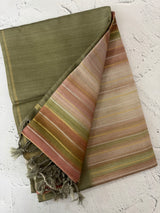 Multi color Semi soft silk saree with borders MSS590