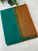 Soft silk sarees with contrast pallu & blouse MJL890