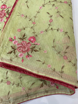 Silky kota embroidery saree MSK4356