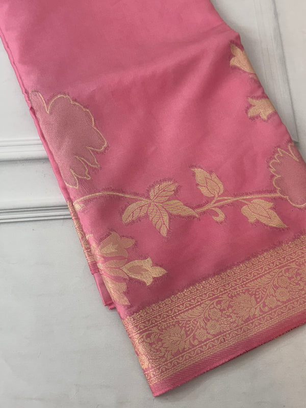 Crepe tissue silk saree with blouse MA32321