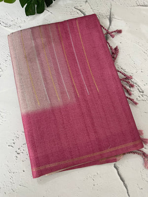 Multi color Semi soft silk saree with borders MSS590