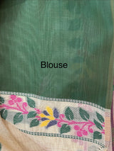 Jamdani silk Cotton Saree with peacock motifs  MSJ788 (2)