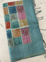Semi soft Matka silk saree with borders MSS599