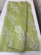 Blended Tussar silk saree with applique work- MSH225 PastelGreen