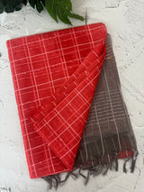 Semi Organza saree with checks - MSD634 (2)