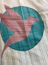 Blended tussar saree with kanta embriodery and appliqué work- MBTS99