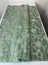 Tissue Silk applique work saree MSH133 Design 3 - JadeGreen