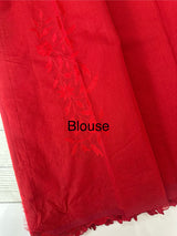 NetKota saree with embroidery borders MSH976- RED